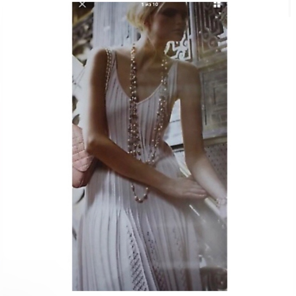 Chanel spring  collection knit cardigan and dress set with pearls buttons CC
